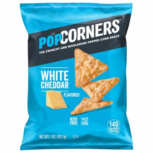 PopCorners Popped Corn Snacks, White Cheddar, 1 Pack, 1 oz
