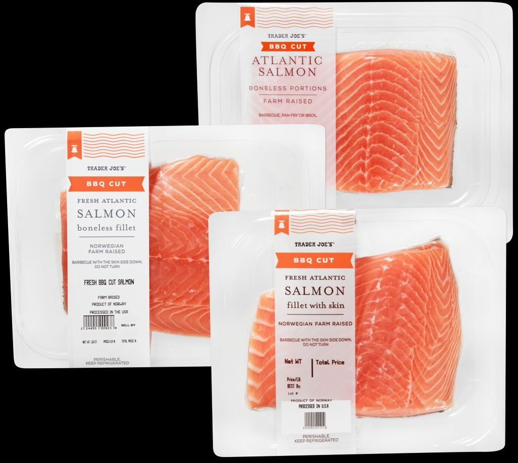 BBQ Cut Fresh Atlantic Salmon Fillets