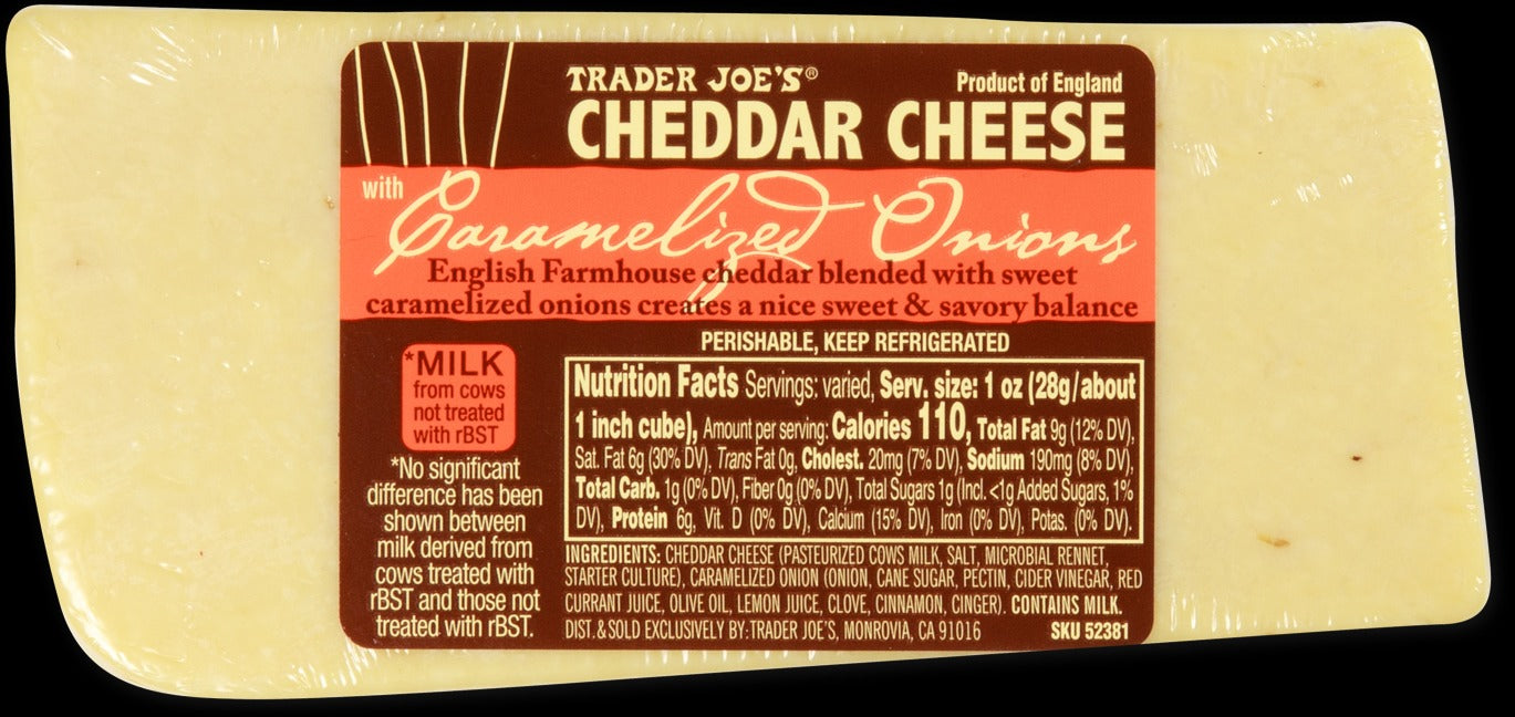 Cheddar Cheese with Caramelized Onions