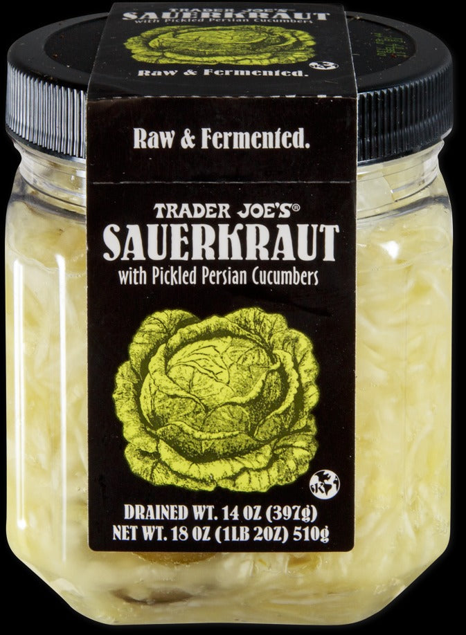 Sauerkraut with Pickled Persian Cucumbers