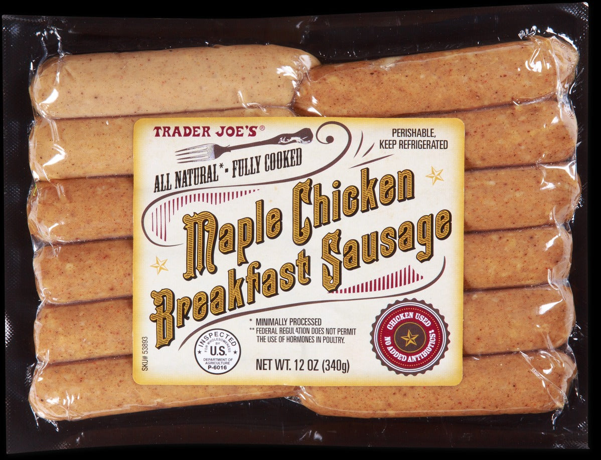 All Natural Fully Cooked Maple Chicken Breakfast Sausage