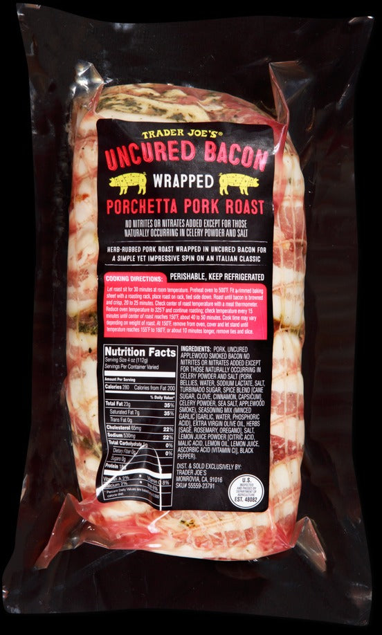 Uncured Bacon Porchetta Pork Roast