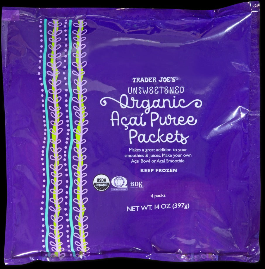 Unsweetened Organic Açaí  Puree Packets