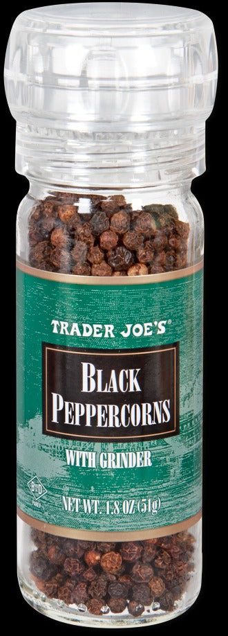 Black Peppercorns with Grinder