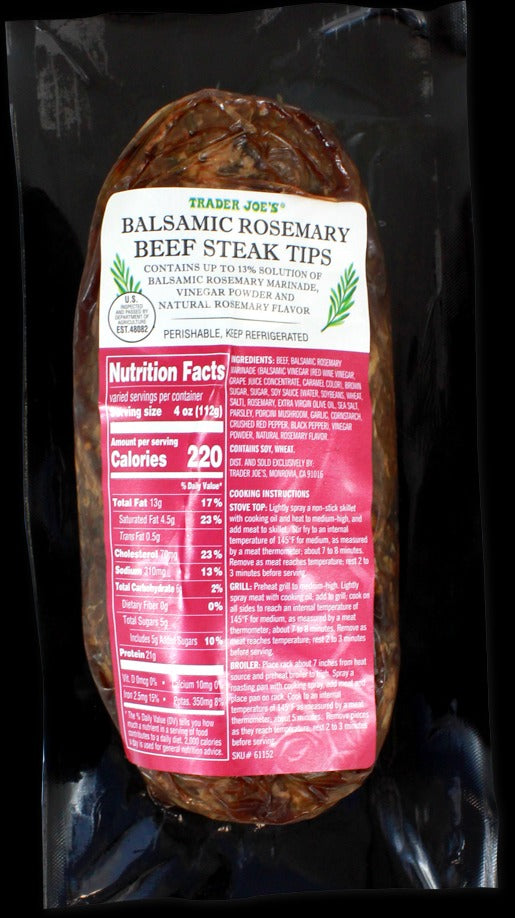 Balsamic Rosemary Beef Steak Tips