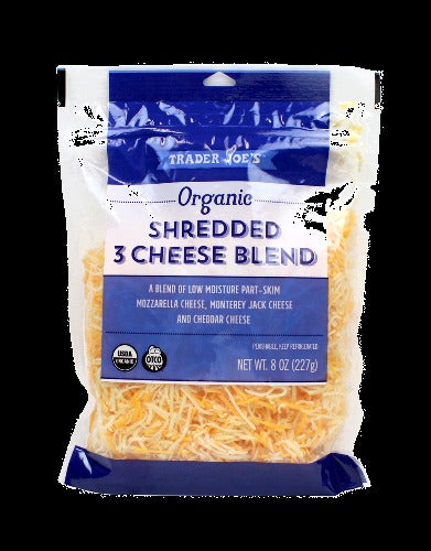 Organic Shredded 3 Cheese Blend