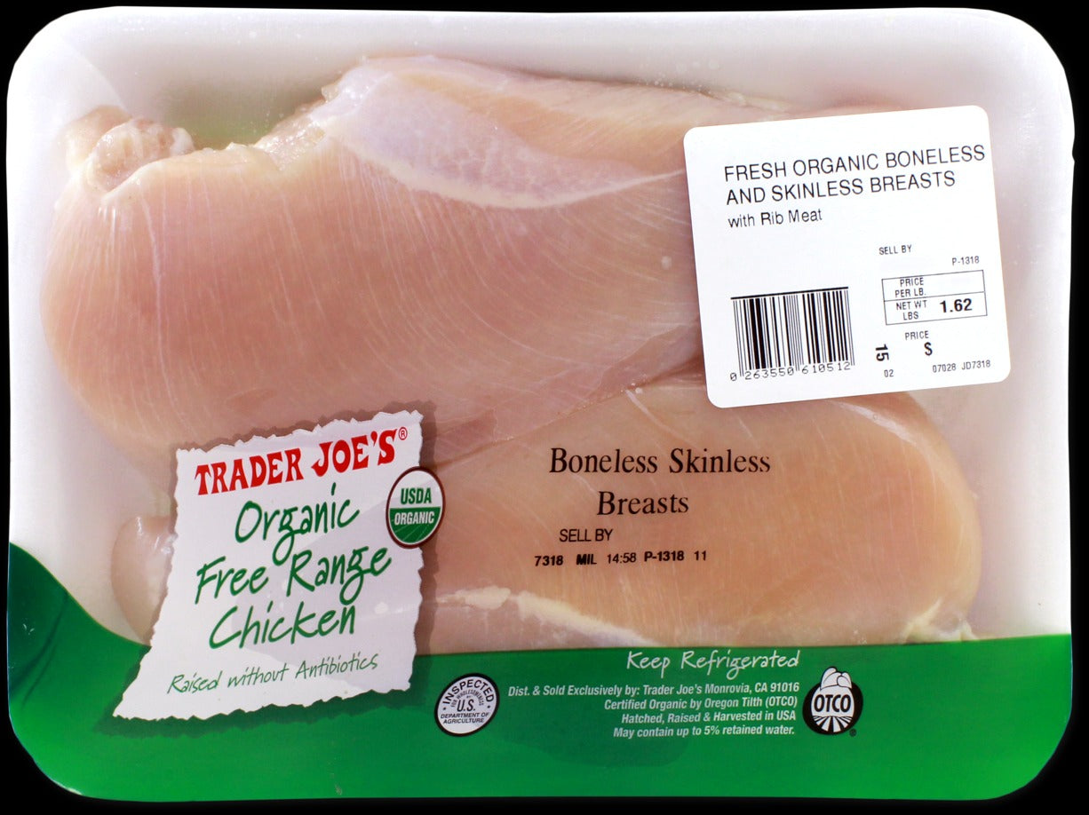 Organic Free Range Boneless Skinless Chicken Breasts