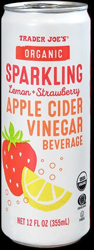 Organic Sparkling Lemon + Strawberry Apple Cider Vinegar Beverage