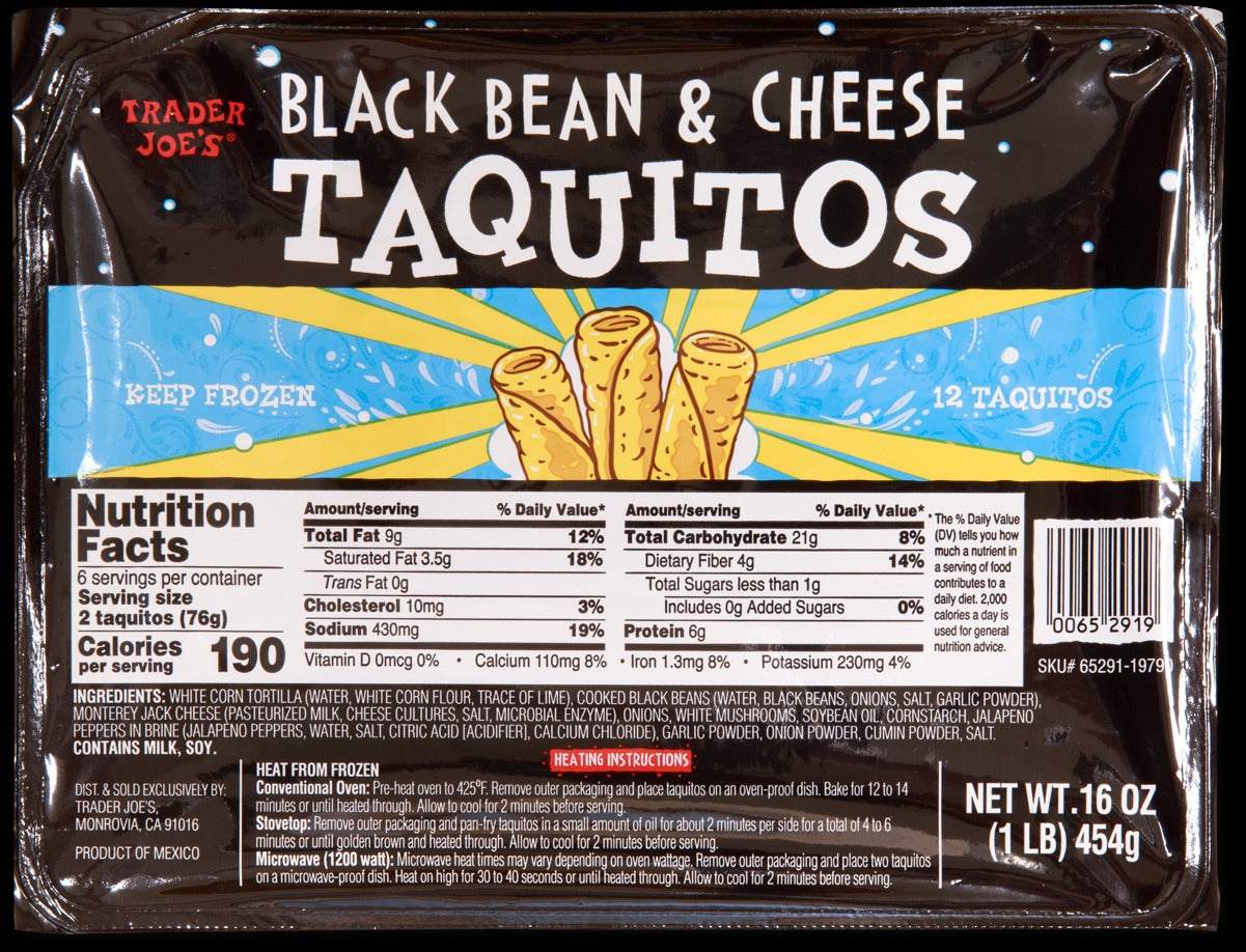 Black Bean & Cheese Taquitos