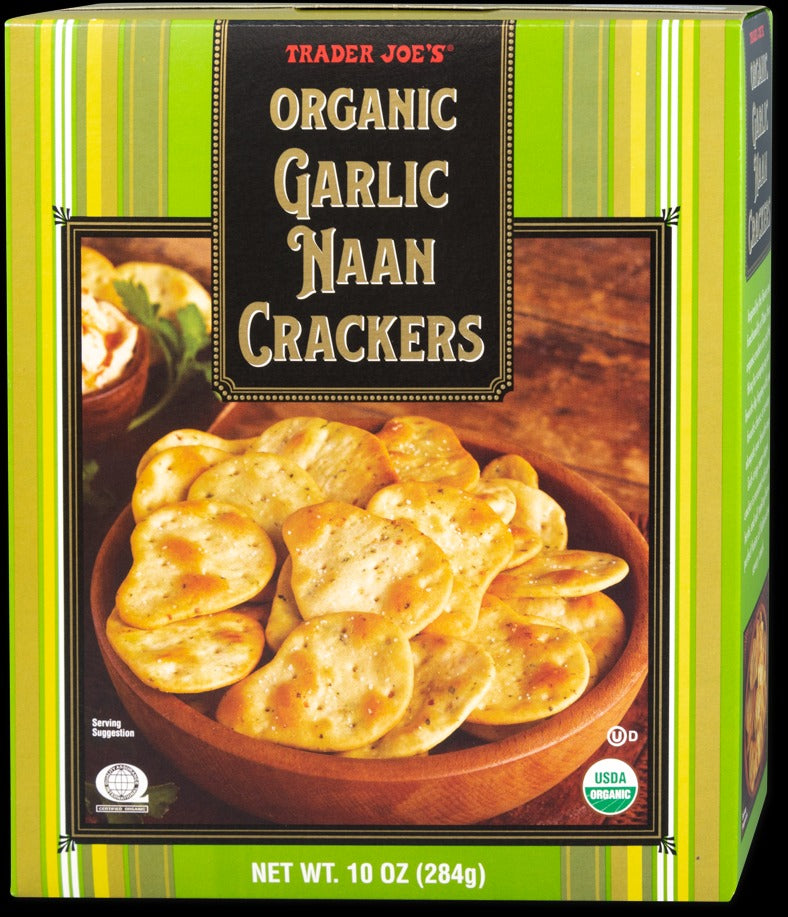 Organic Garlic Naan Crackers