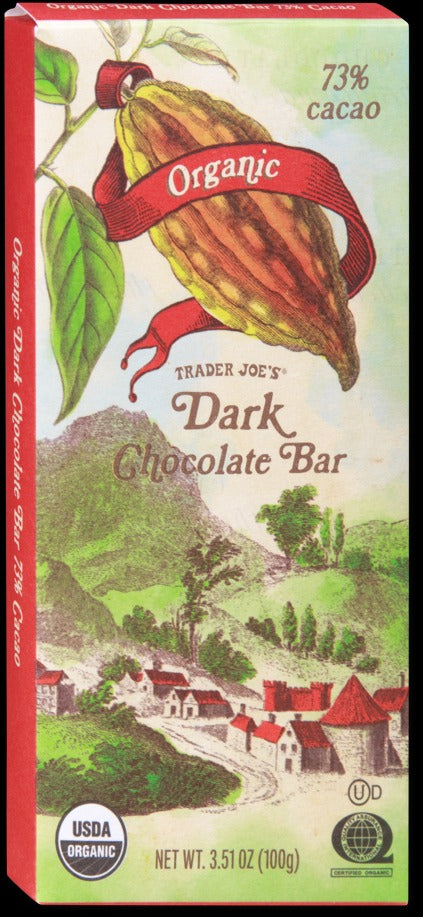Organic Dark Chocolate Bar 73% Cacao