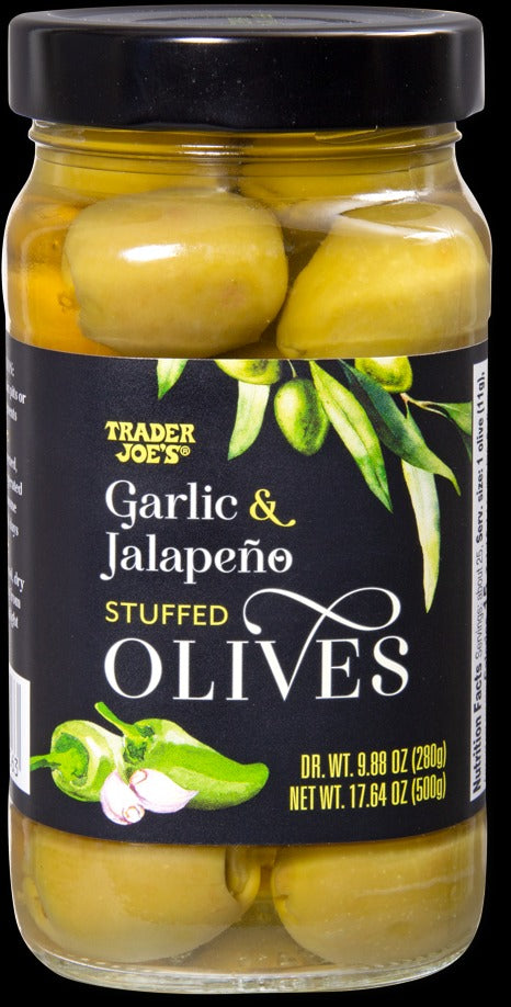 Garlic & Jalapeño Stuffed Olives