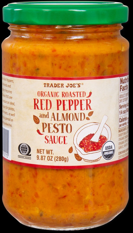 Organic Roasted Red Pepper and Almond Pesto Sauce