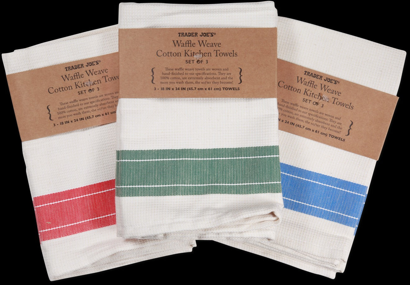 Waffle Weave Cotton Kitchen Towels