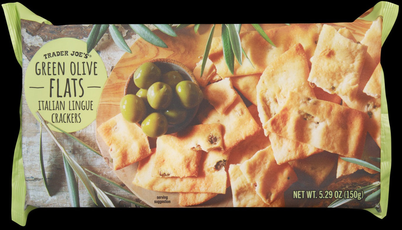 Green Olive Flats Italian Lingue Crackers