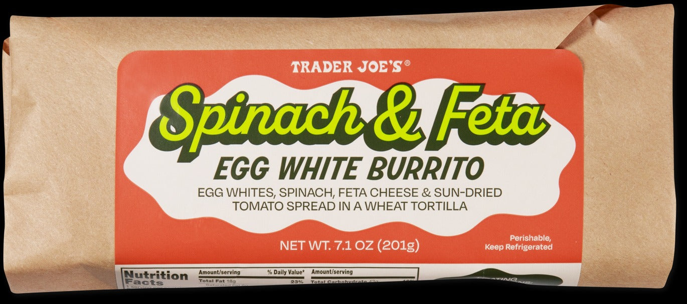 Spinach & Feta Egg White Burrito