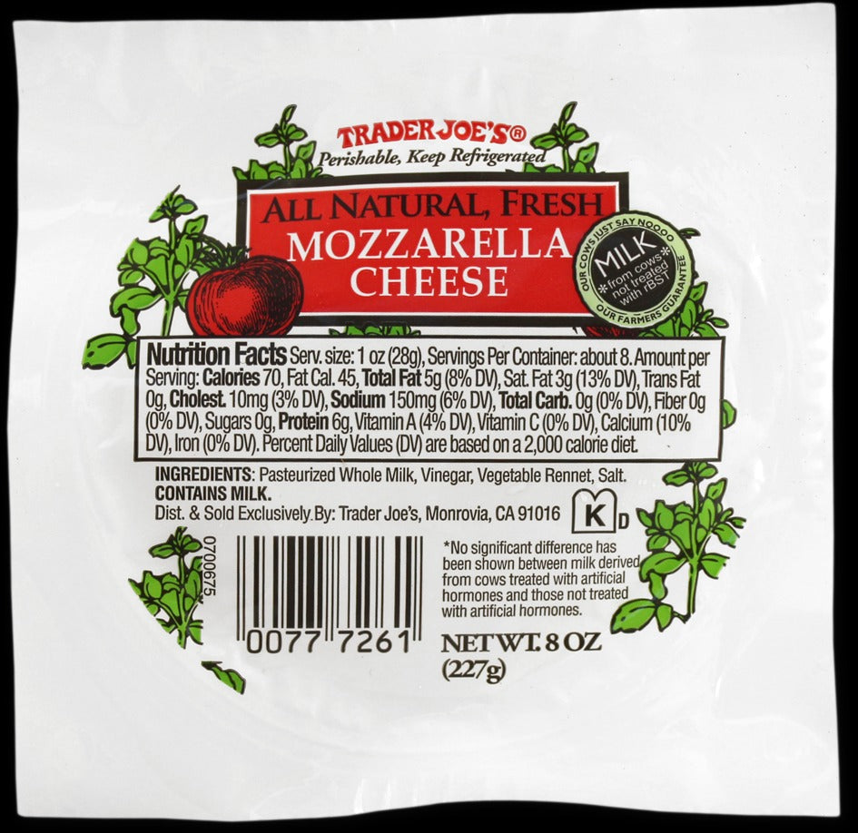 All Natural Fresh Mozzarella Cheese