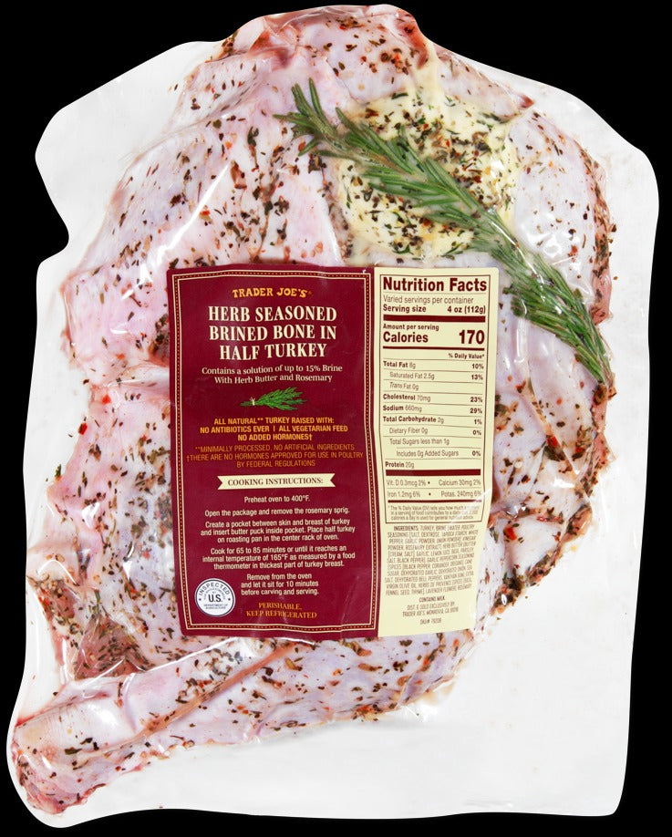 Herb Seasoned Brined Bone In Half Turkey