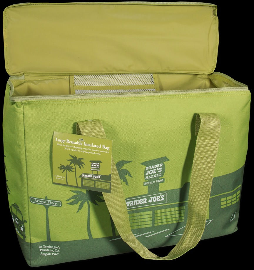 Olive Green Large Reusable Insulated Bag