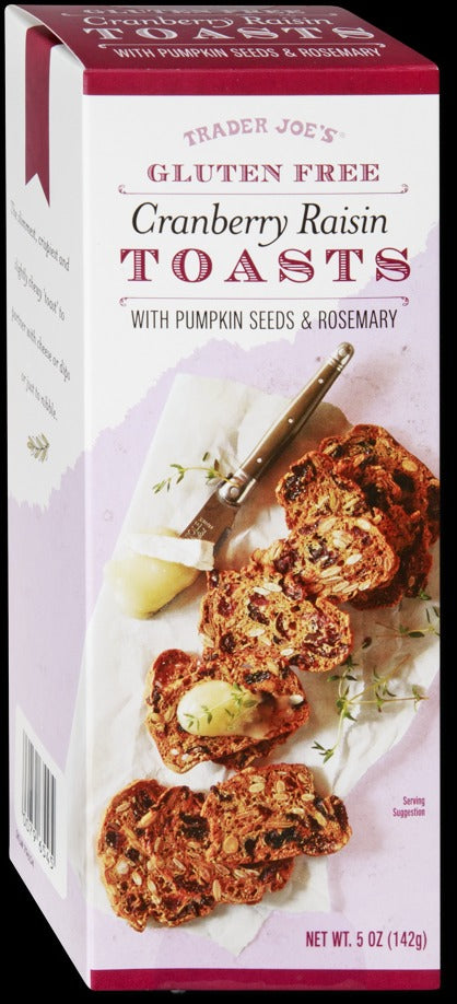 Gluten Free Cranberry Raisin Toasts