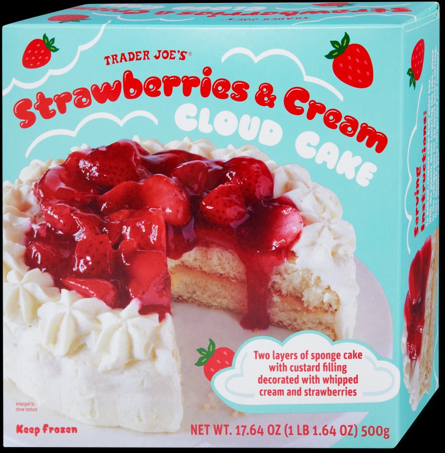 Strawberries & Cream Cloud Cake