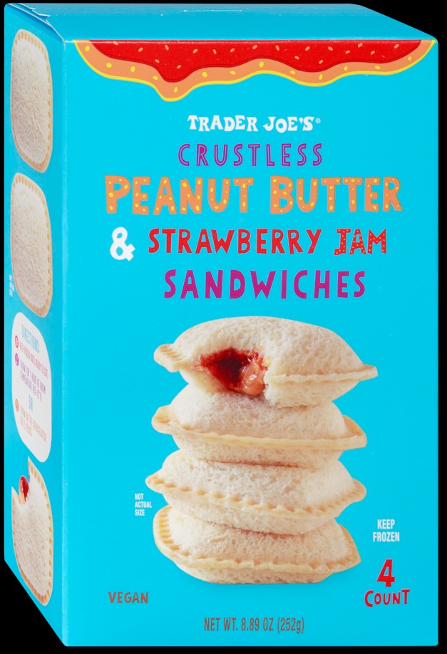 Crustless Peanut Butter & Strawberry Jam Sandwiches