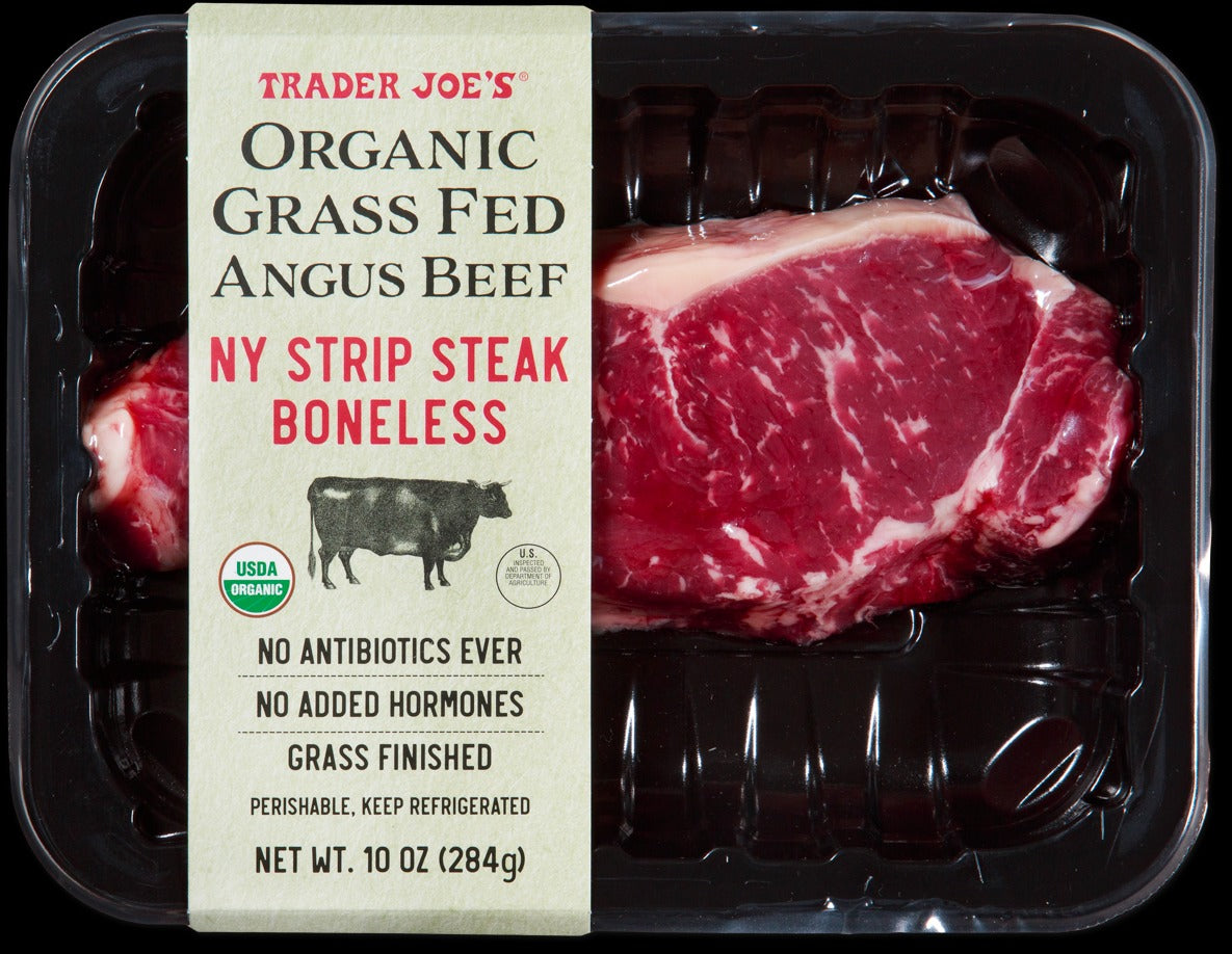 Organic Grass Fed NY Strip Steak Boneless