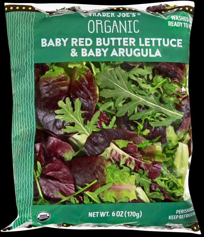 Organic Baby Red Butter Lettuce & Baby Arugula