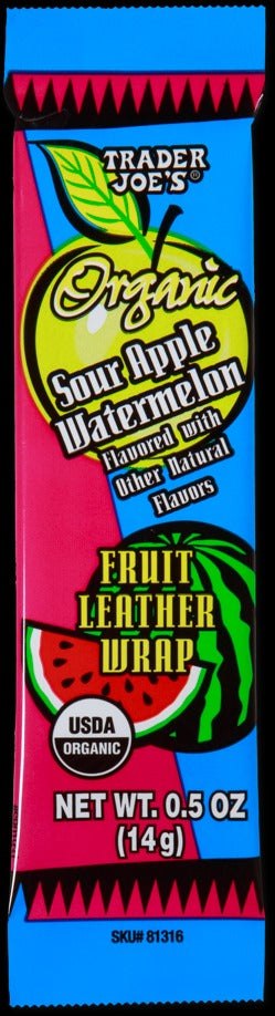 Organic Sour Apple Watermelon Fruit Leather Wrap