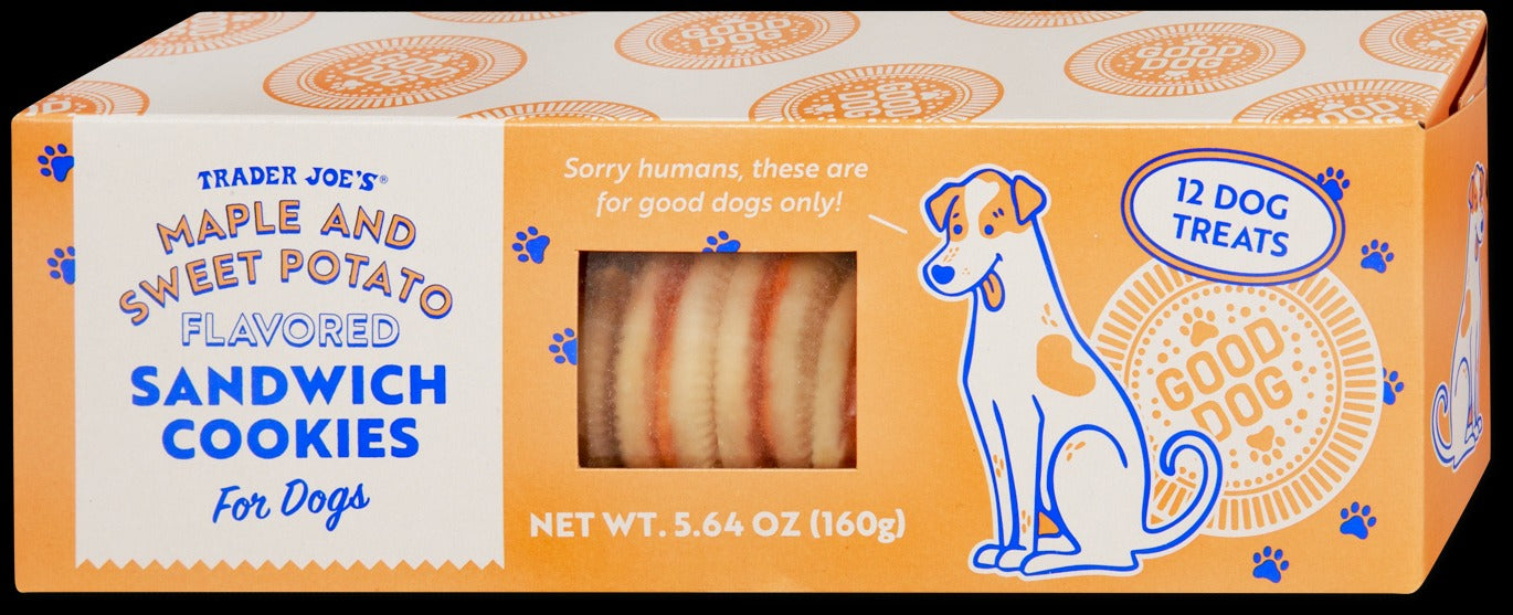 Maple and Sweet Potato Flavored Sandwich Cookies for Dogs