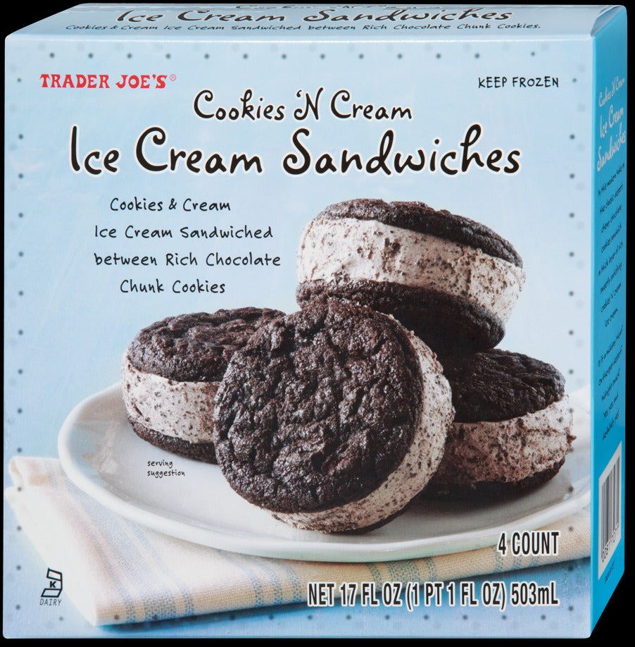 Cookies 'N Cream Ice Cream Sandwiches