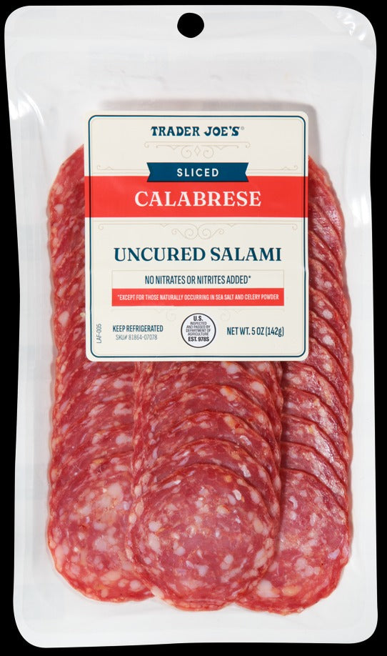 Sliced Calabrese Uncured Salami