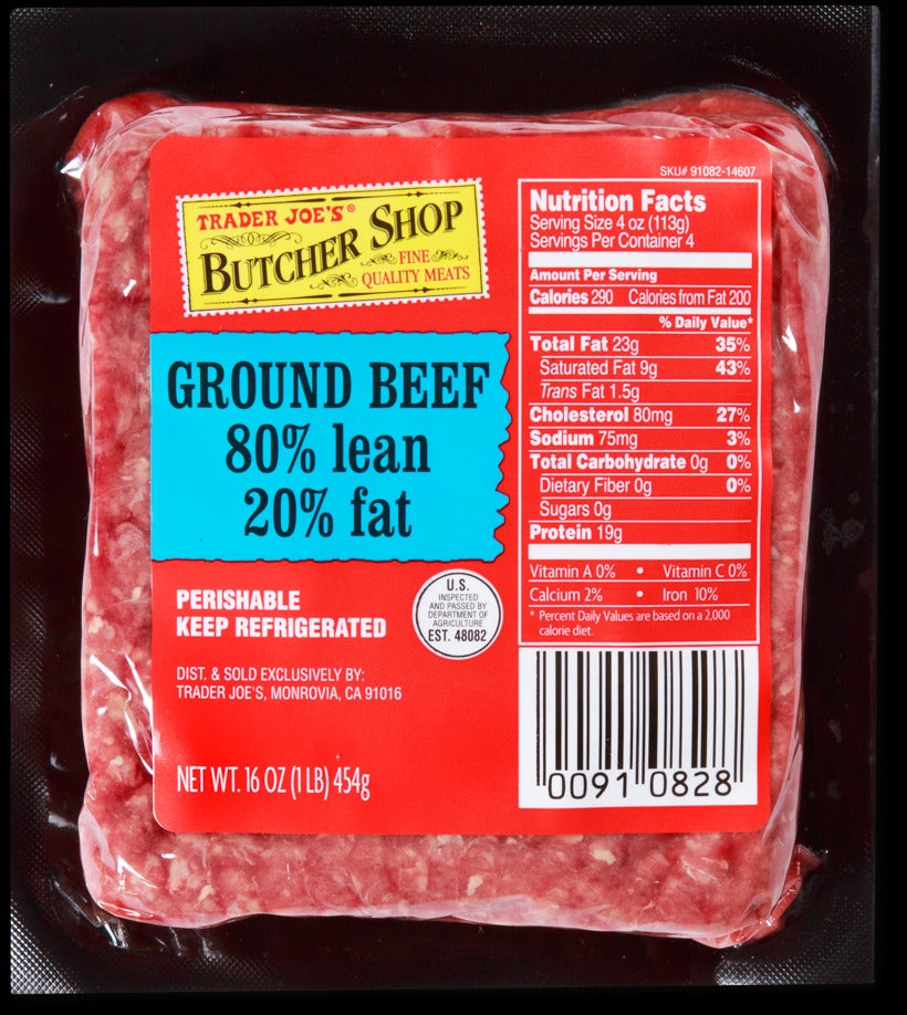 Ground Beef 80% lean /20% fat