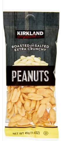 Kirkland Signature Snacking Peanuts, 1 Bag 1.6 oz