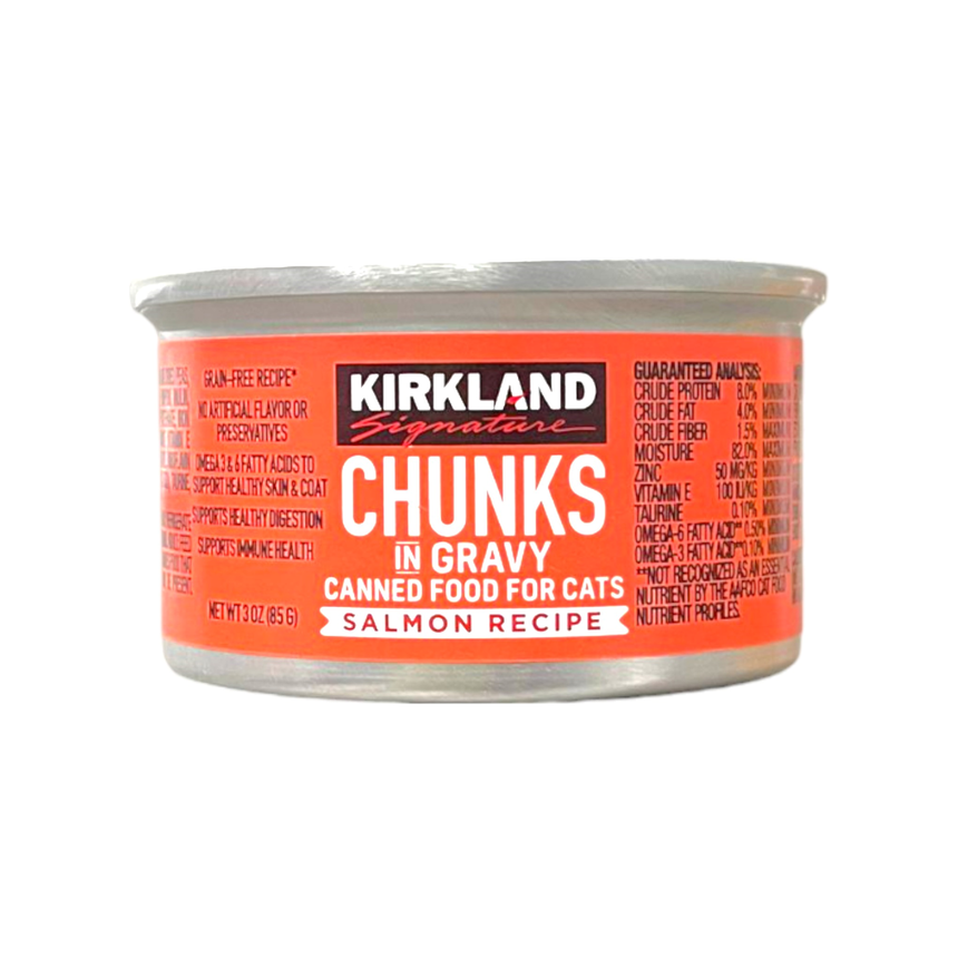 Kirkland Signature Chunks in Gravy, Salmon Recipe, 1 Can 3 oz