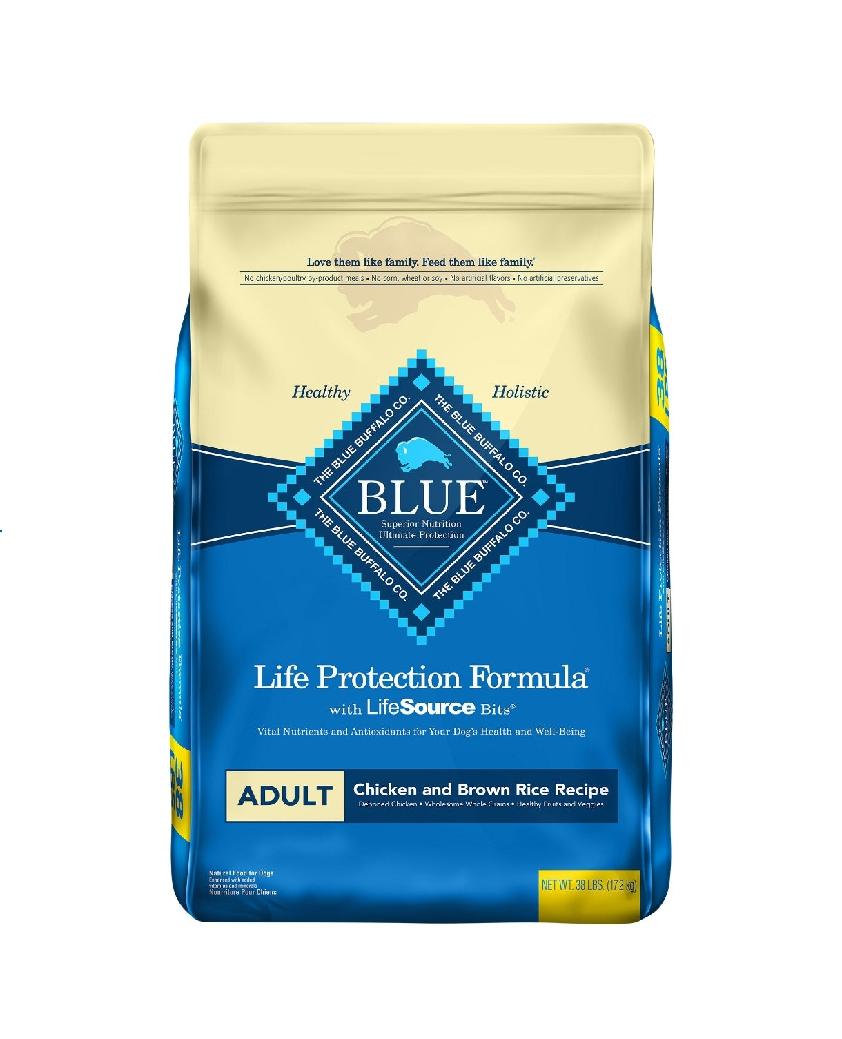 Blue Buffalo Life Protection Formula Chicken and Brown Rice Recipe Dog Food, 38 lbs