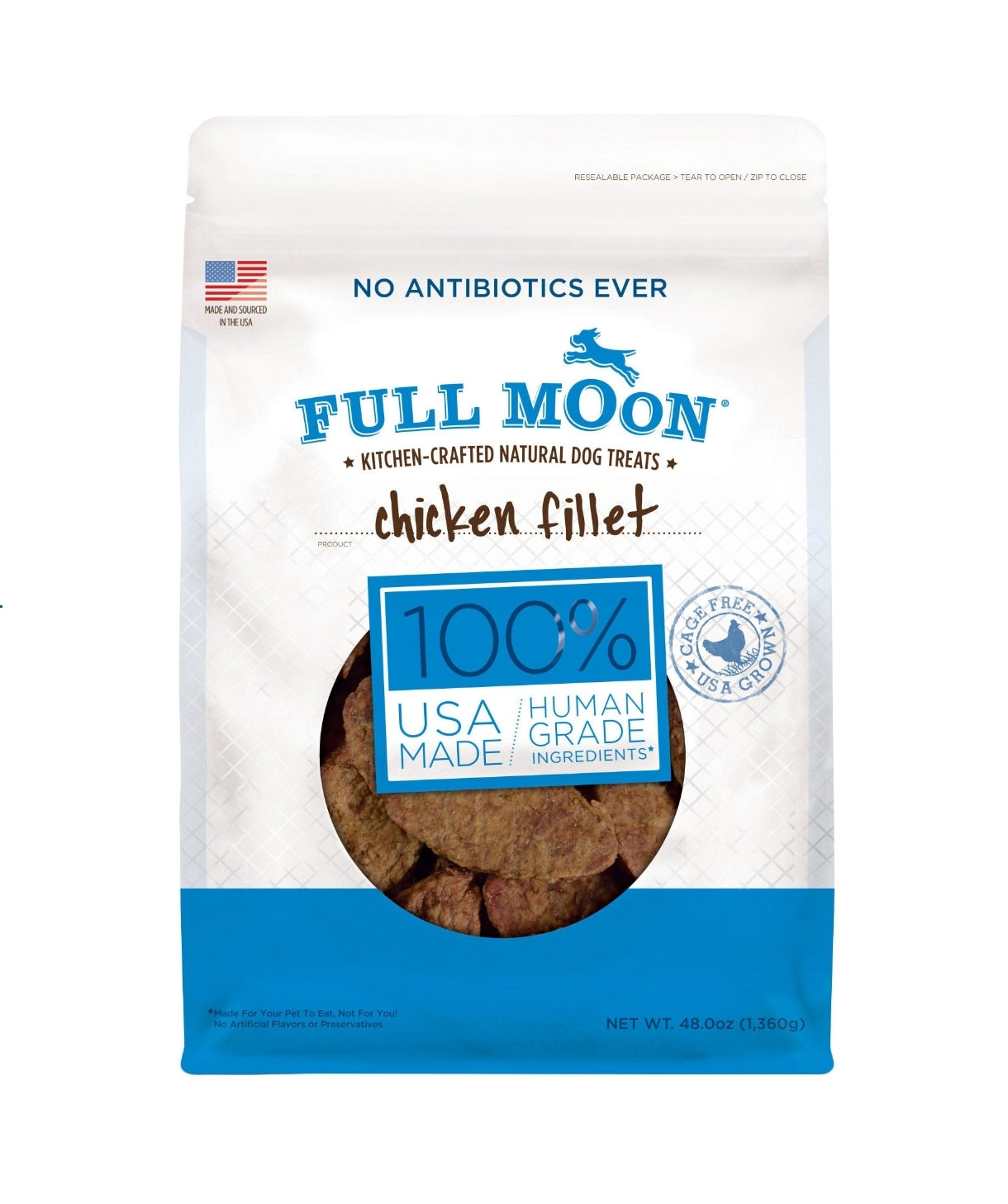 Full Moon Antibiotic Free Chicken Jerky Dog Treats, 3 lbs