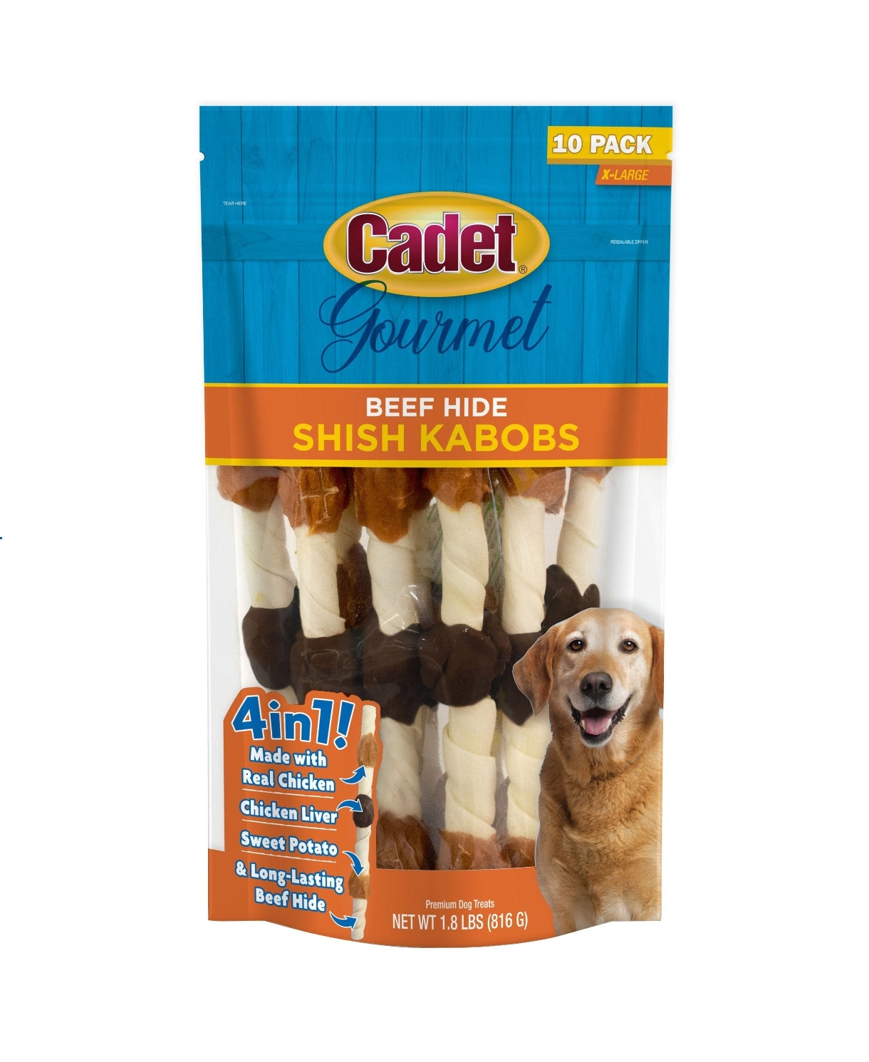 Cadet Shish Kabobs X-Large Dog Treat, 10-count