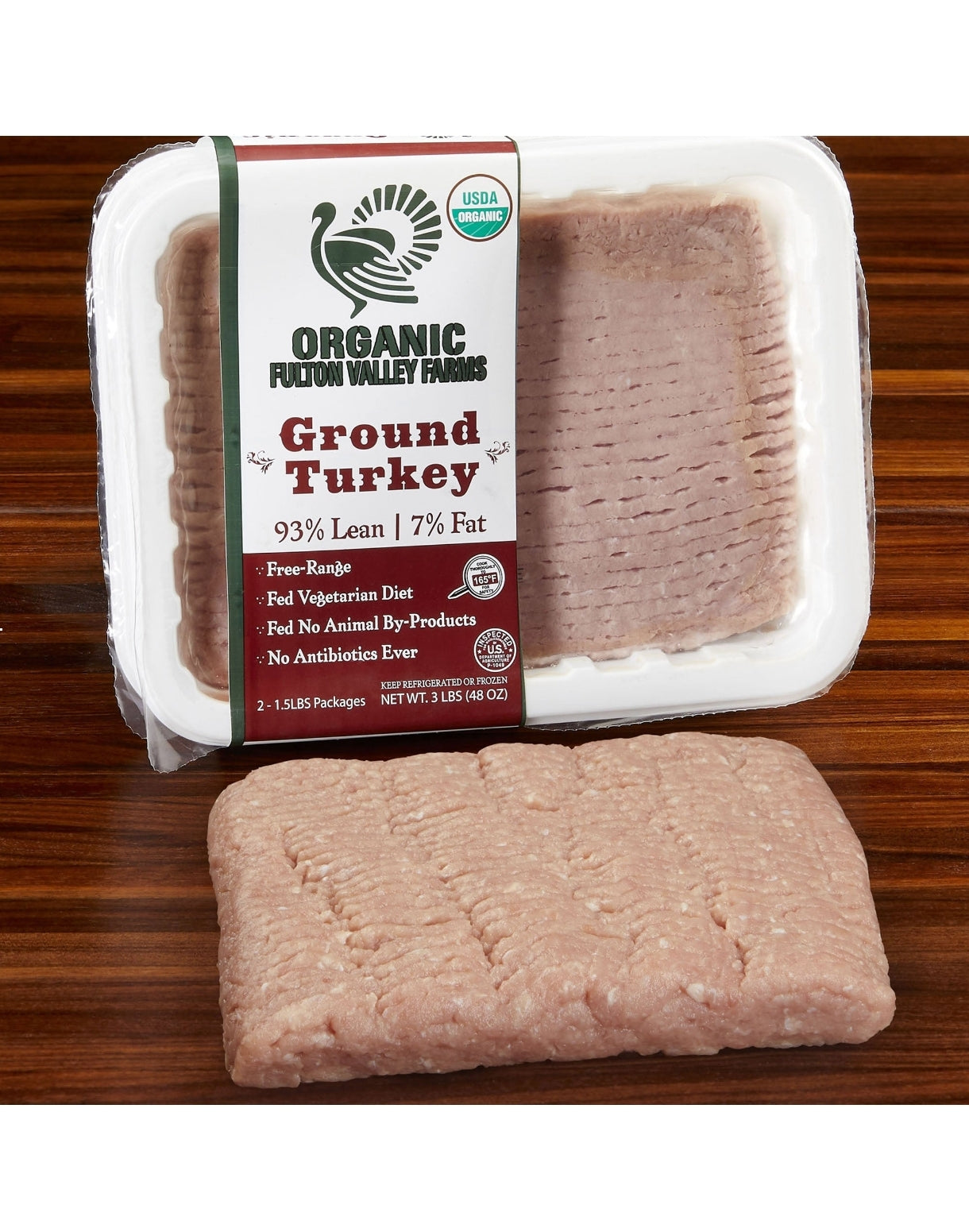 Fulton Valley Farms Organic Ground Turkey, 1.5 lbs, 2-count