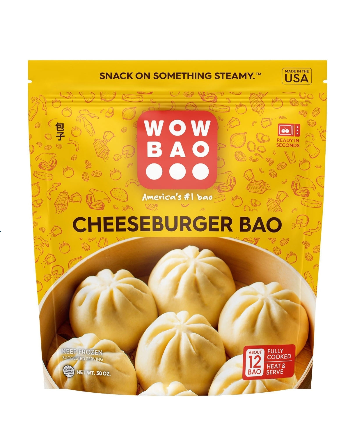 Wow Bao Cheeseburger Bao, 30 oz
