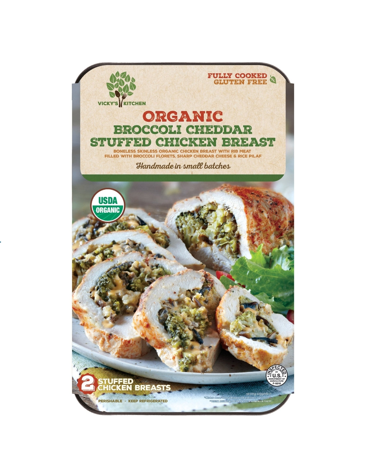 Vicky's Kitchen Organic Broccoli Cheddar Stuffed Chicken Breast
