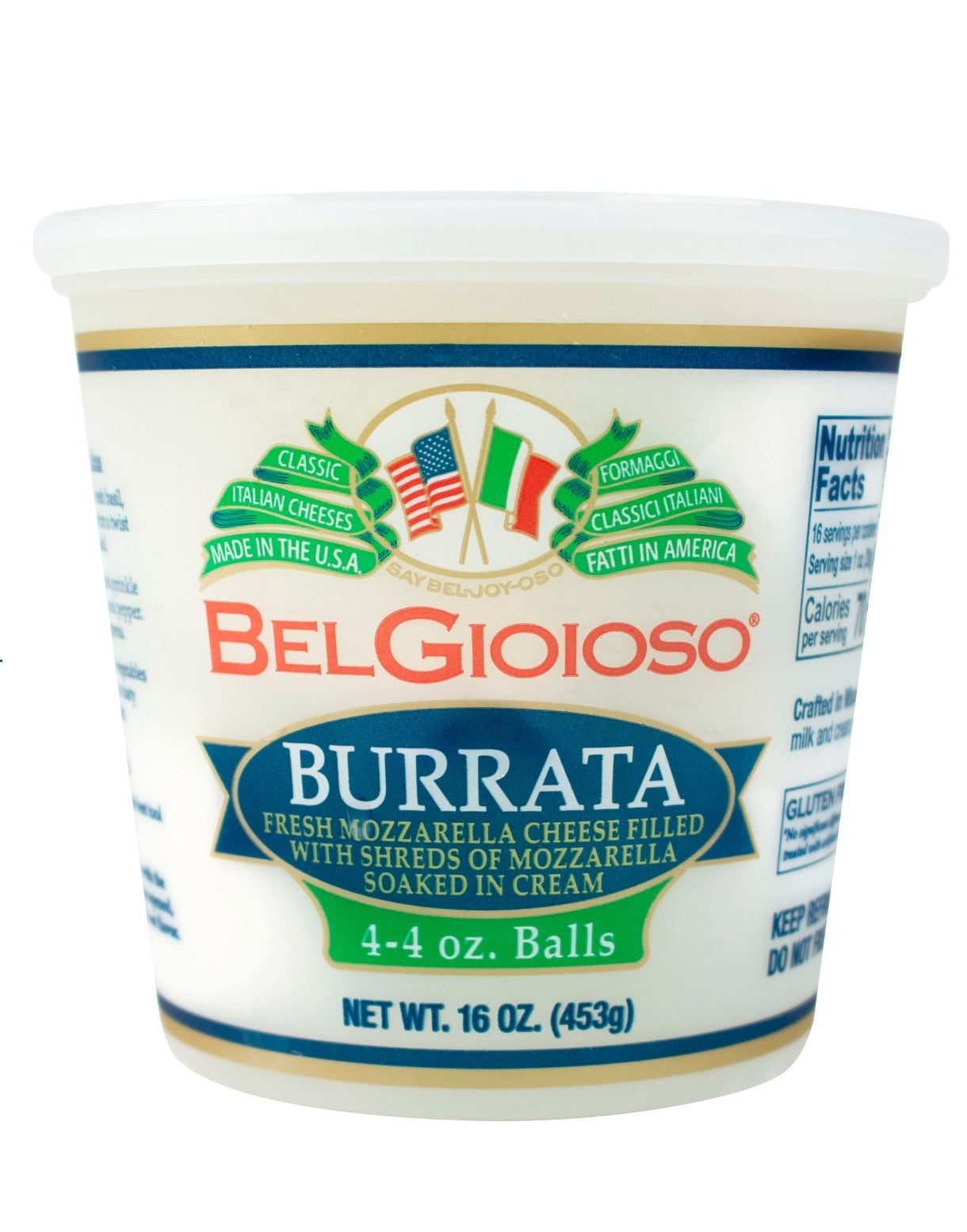 Belgioioso Mozzarella Burrata, 16 oz