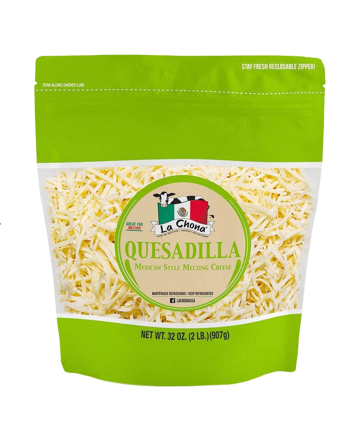 La Chona Quesadilla Shredded Cheese, 32 oz