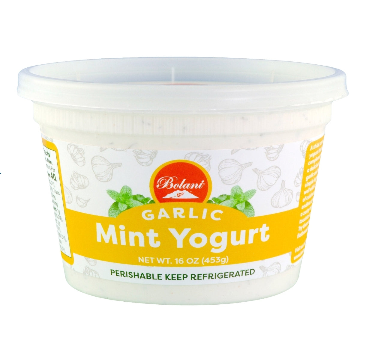 Bolani Garlic Mint Yogurt, 16 oz