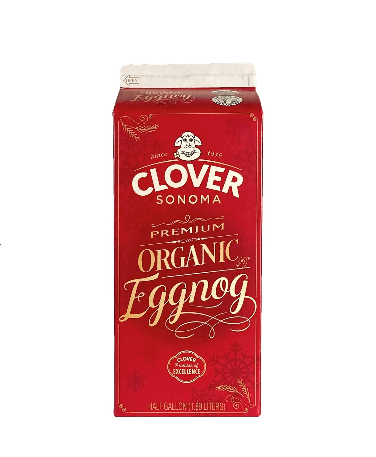 Clover Sonoma Premium Organic Egg Nog, 64 fl oz