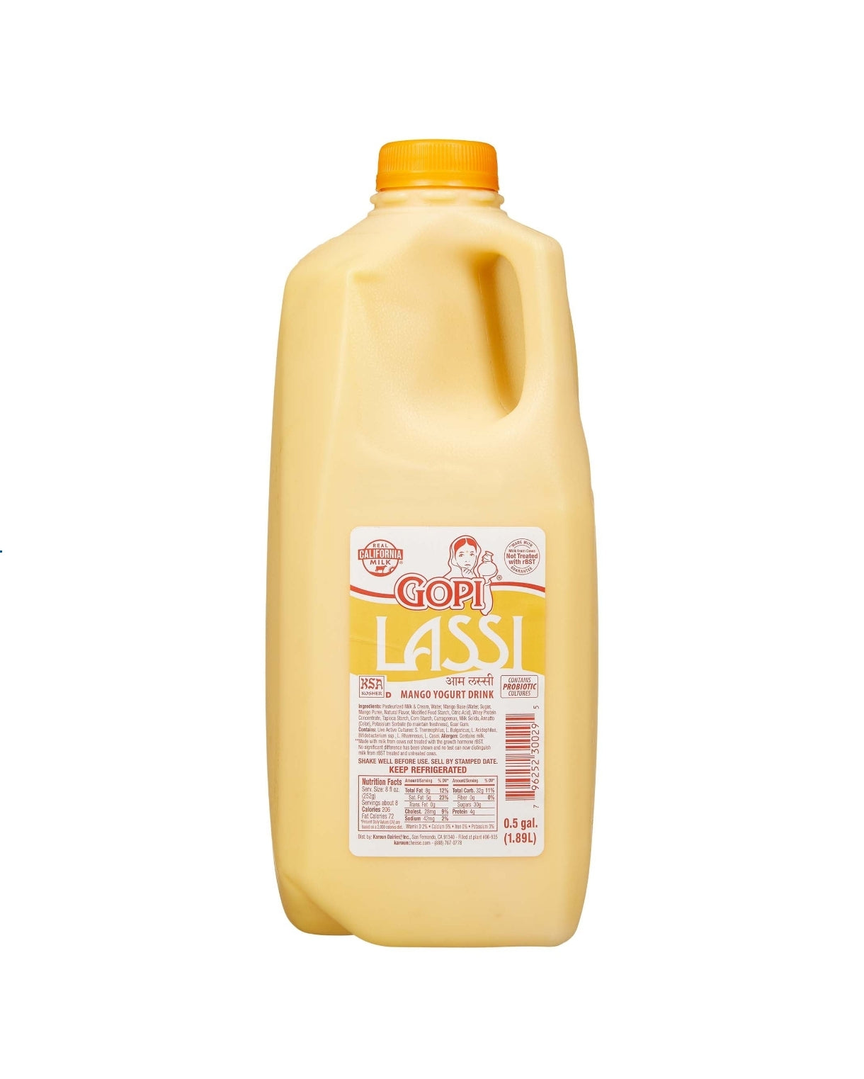 Gopi Lassi Yogurt Drink, Mango, 64 fl oz