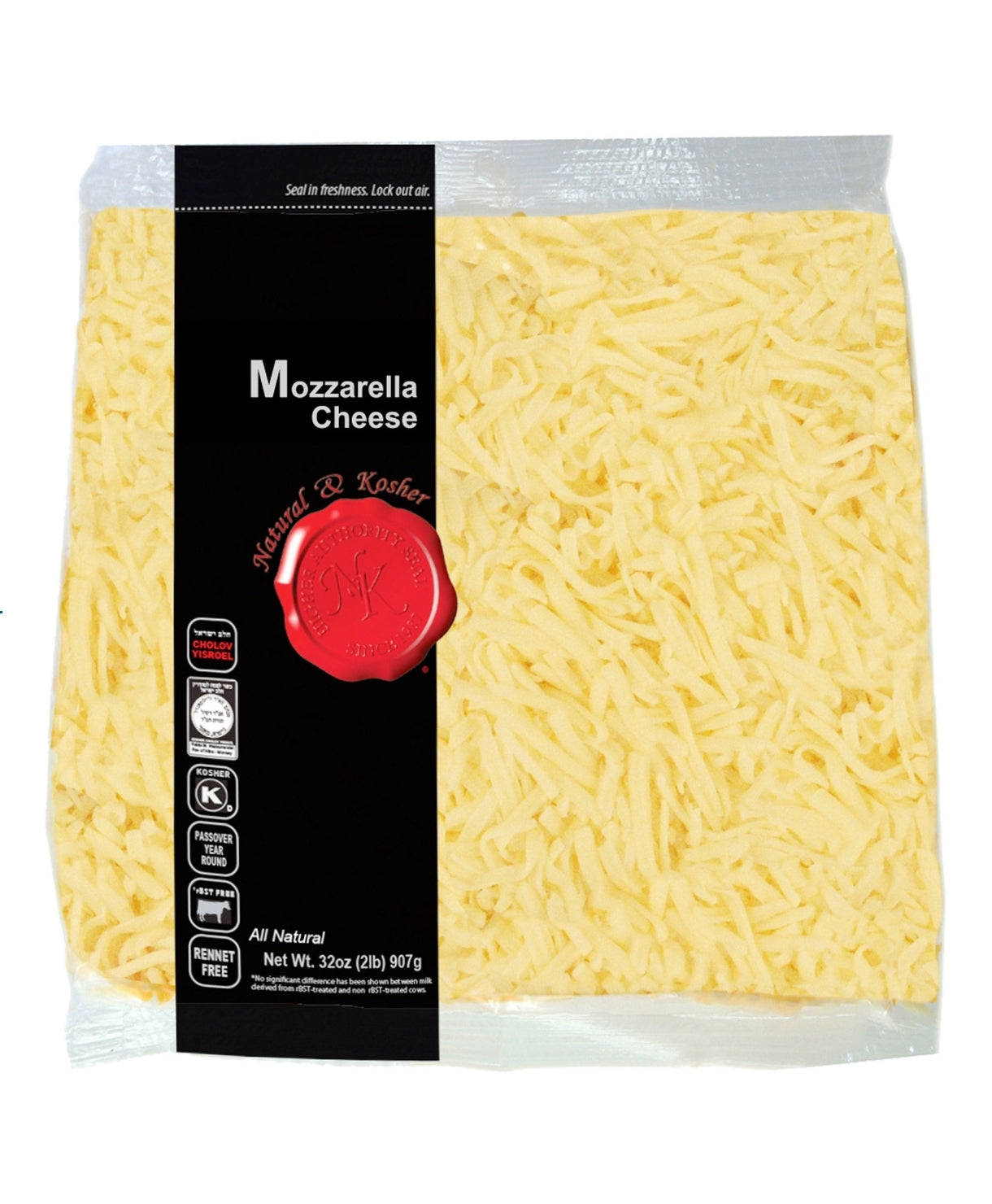 Natural & Kosher Mozzarella Cheese, 32 oz