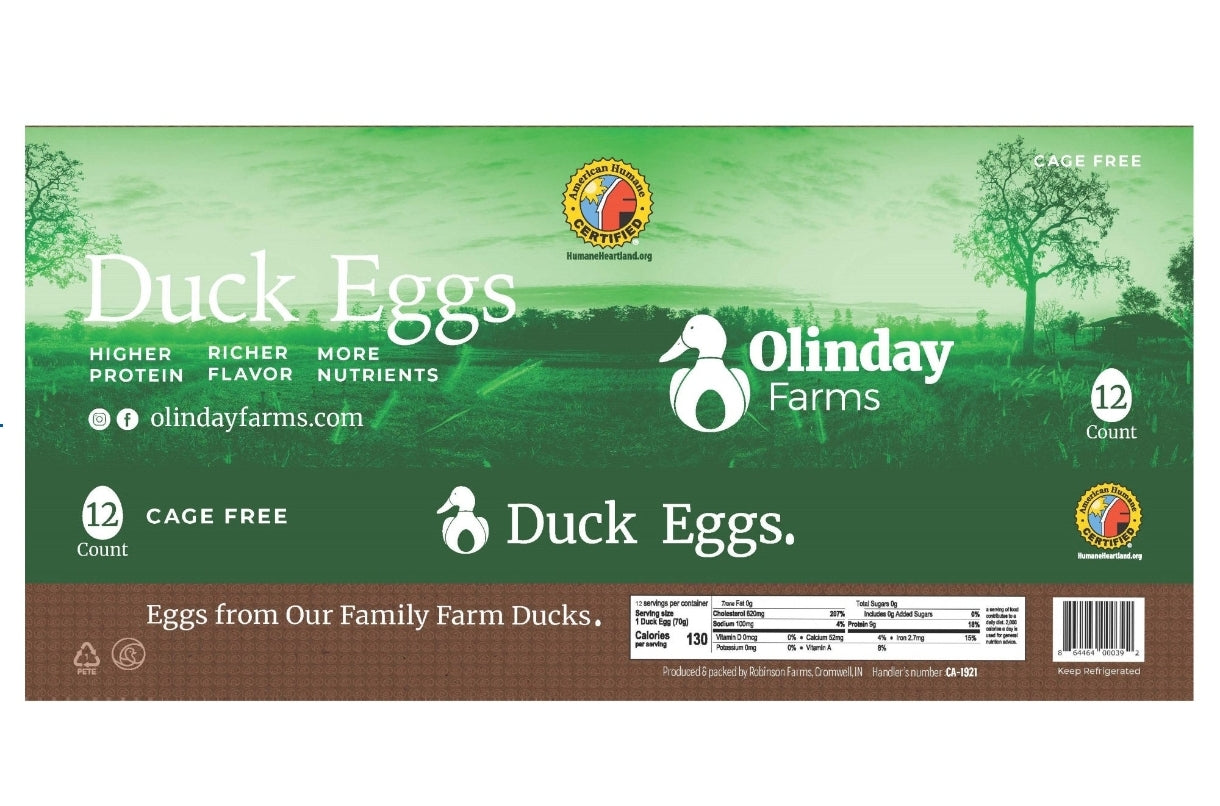 Olinday Farms Duck Eggs, 12-count