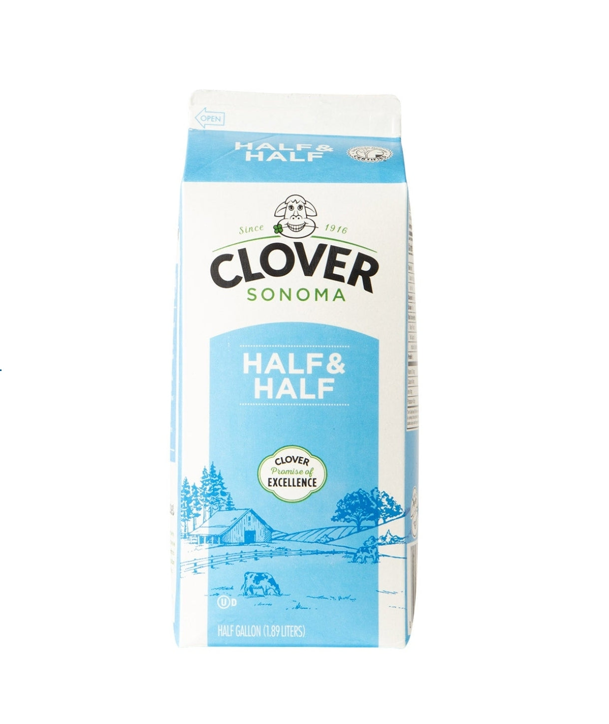 Clover Sonoma Half & Half, Half Gallon