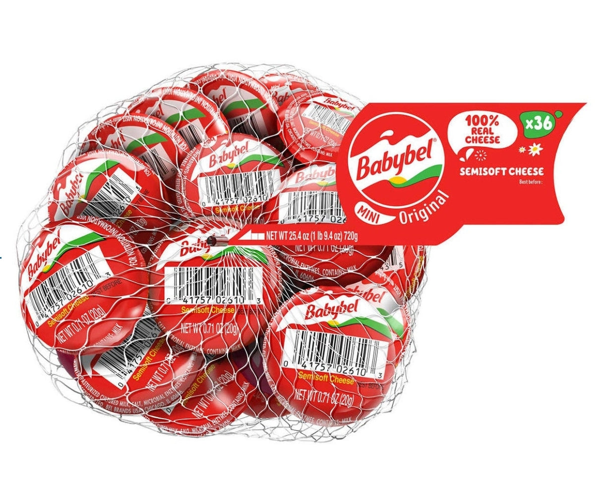 Babybel Mini Snack Cheese, Original, 0.71 oz, 36-count